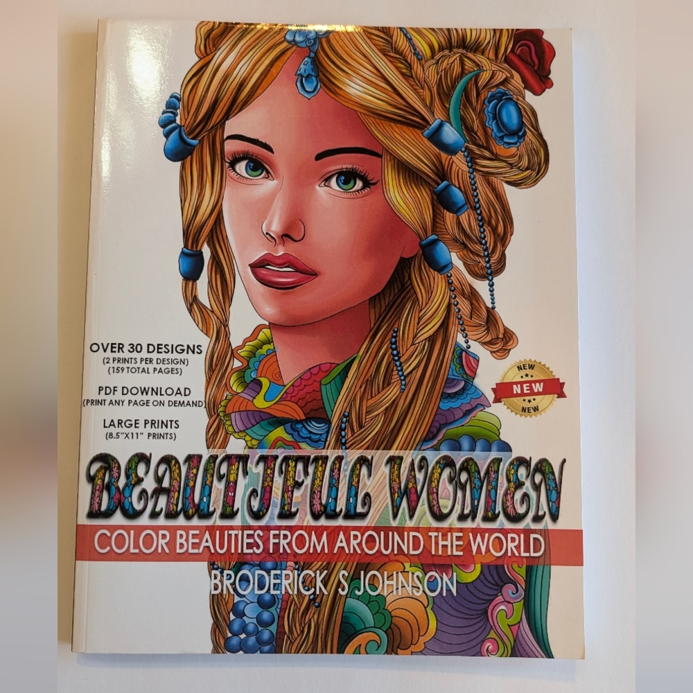 Beautiful Woman Portrait Coloring Book. Advanced Adult Coloring Book